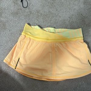 Vintage yellow lululemon tennis skirt
